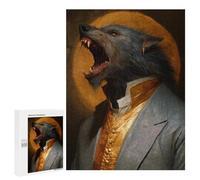 Wolf in Tuxedo Moonlit Elegance Puzzle 1000 Pièces Educa Jouet en Bois Cadeau Unique Décoration Intérieure Jeu Éducatif Challenge Toy Adultes Et Enfants À Partir De 14 Ans 500 PCS