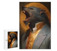 Wolf in Tuxedo Moonlit Elegance Puzzle 1000 Pièces Educa Jouet en Bois Cadeau Unique Décoration Intérieure Jeu Éducatif Challenge Toy Adultes Et Enfants À Partir De 14 Ans 1000 PCS