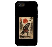 Wolf Japanese Samurai Warrior Vintage Graphic Ukiyo-e Art Coque pour iPhone SE (2020) / 7/8