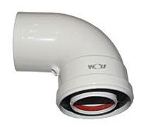 Wolf LAF coude DN60/100 90Gr 2651243 pour pouvoir calorifique