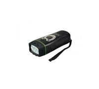 PowerPlus Radio et lampe dynamo Wolf Radio FM lampe torche LED acier noir