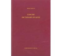 Wolf Leslau Concise Dictionary of Ge'ez (Classical Ethiopic): Ge'ez-Engl (Poche)
