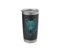 Wolf Lone Wolf Head Howling Pack of Wolves Gobelet isotherme en acier inoxydable double paroi