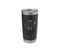 Wolf Lone Wolf Pack Howling Howl Wolf Timber Gobelet isotherme en acier inoxydable double paroi