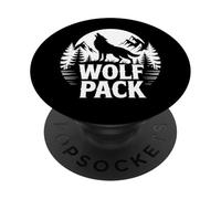 Wolf Lone Wolf Pack Howling Howl Wolf Timber PopSockets PopGrip Adhésif