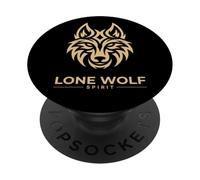 Wolf Lone Wolf Pack Howling Howl Wolf Timber PopSockets PopGrip Adhésif