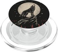 Wolf Lone Wolf Pack Howling Howl Wolf Timber PopSockets PopGrip pour MagSafe
