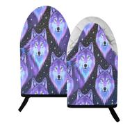 Wolf Lot de 2 gants de cuisine résistants à la chaleur - Mini gants de cuisine courts en coton matelassé avec poignée antidérapante, maniques isolées épaisses pour la pâtisserie, la cuisine et le
