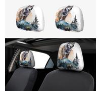 Wolf Lot de 2 housses élastiques universelles pour appuie-tête de siège de voiture à double exposition pour la plupart des véhicules