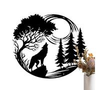 Wolf Metal Art Creative - Art Loup hurlant | Décoration murale Holling | Mur esthétique hurlant | Statues d'animaux créatives d'art artistique pour salon, chambre à coucher