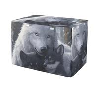 Wolf Mom Housse de cage lavable pour animal domestique avec ouvertures, réduit les aboiements