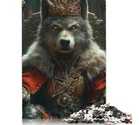Wolf Monarch of The Wild Puzzle 1000 Pièces Cadeau Unique Jeu Éducatif Défi Jouet À De Qualité Supérieure Peinture Art pour Adultes Enfants 1000pcs (75x50cm)