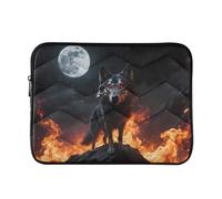 Wolf Moon Fire Housse imperméable pour ordinateur portable de 14 à 16 pouces rembourrée matelassée pour ordinateur portable