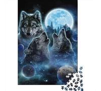 Wolf Moon Howl_1 Puzzle 1000 Pieces Cadeau Unique Jeu Éducatif Challenge Toy À De Qualité Supérieure Peinture Art pour Adultes Et Enfants 70x50cm/1000pcs