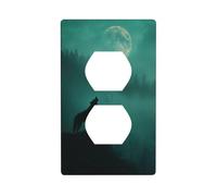 Wolf Moon Mountain Outlet Couvercle décoratif pour interrupteur 1 gang Plaque murale pour cuisine salle de bain Taille 7 x 11,4 cm
