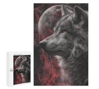 Wolf Moon Spirit Art Print Puzzle 1000 Pièces Educa Jouet en Bois Cadeau Unique Décoration Intérieure Jeu Éducatif Challenge Toy Adultes Et Enfants À Partir De 14 Ans 1000 PCS