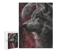 Wolf Moon Spirit Art Print Puzzle 1000 Pièces Educa Jouet en Bois Cadeau Unique Décoration Intérieure Jeu Éducatif Challenge Toy Adultes Et Enfants À Partir De 14 Ans 500 PCS