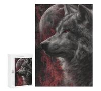 Wolf Moon Spirit Art Print Puzzle 1000 Pièces Educa Jouet en Bois Cadeau Unique Décoration Intérieure Jeu Éducatif Challenge Toy Adultes Et Enfants À Partir De 14 Ans 300 PCS