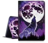 Wolf Moons - Étui pour iPad Pro 13" M4 2024, résistant aux chocs, pliable en cuir synthétique, support réglable avec mise en veille/réveil automatique pour iPad Pro M4 2024 13"