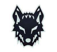 Wolf Morale Wolfpack Glow Patch en PVC noir foncé et blanc compatible avec Velcro pour chapeaux, tactiques, accessoires Molle, écussons militaires, pour sac à dos