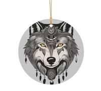 Wolf Motifs Accessories04 Décorations de Noël imprimées recto-verso pour sapin de Noël