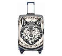 Wolf Motifs Food04 Housse élastique pour valise, lavable, élastique, anti-rayures, pour voyage, blanc, large, Blanc, L