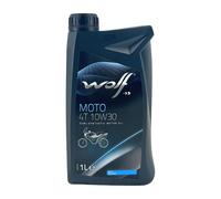 WOLF Moto 4T 10W-30 JASO MA2, API SL, Huile Moteur Semi-Synthétique 1 L