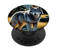 Wolf Nature Art Accessoires Téléphone - Wildlife PopSockets PopGrip Adhésif