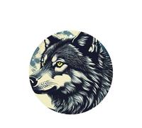 Wolf Night Moon Lot de 10/24 désodorisants ronds pour voiture Parfum lavande