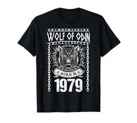 Wolf Odins Geri Freki Birth year 1979 Viking birthday T-Shirt