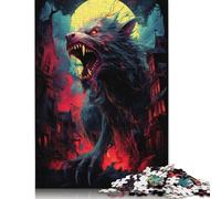 Wolf of Saint Luna Puzzles 1000 Pieces Cadeau Unique Jeu Éducatif Challenge Toy À De Qualité Supérieure Peinture Art pour Adultes Enfants 1000pcs (38x26cm)