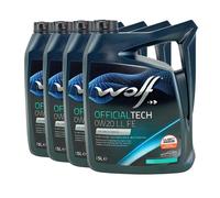 WOLF Officialtech 0W-20 Ll Fe Porsche C20, VW 508 00, VW 509 00, 4x5 Litre