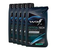 Wolf Officialtech Ms-v Sae 0w-20 1l Motor Oil Clair