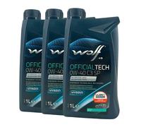 WOLF Huile moteur OfficialTech 0W-40 C3 SP MB 229.51/229.52 VW 511 00 1 Litre