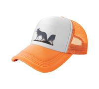 Wolf on The Rock Casquette de baseball en maille noire pour adulte, plusieurs couleurs disponibles, convient pour les hommes et les femmes, Orange, taille unique