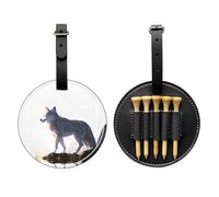 Wolf on The Rock Sac de rangement pour tee de golf Noir - Facile à transporter et plus efficace pour jouer au golf