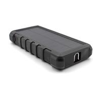 Wolf Outdoor SPB-24 Batterie externe solaire (h 180 x l 89 x P 30 mm) - 24000 mAh chargement sans fil pour téléphones, tablettes et lampes de poche - QC 3.0, sorties USB et Type-C - Lampe torche LED