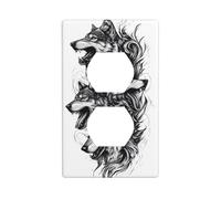 Wolf Pack Couvercle d'interrupteur décoratif 1 Gang Plaque murale pour cuisine salle de bain Taille 7 x 11,4 cm