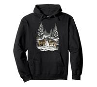 Wolf Pack Forest Arbres Wildlife Nature Outdoor Graphic Sweat à Capuche