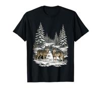 Wolf Pack Forest Arbres Wildlife Nature Outdoor Graphic T-Shirt