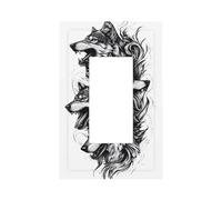 Wolf Pack Plaque murale pour interrupteur à bascule simple 1 gang Décorateur de prise de courant pour la maison, la cuisine, la salle de bain