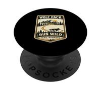 Wolf Pack Run Trail Runners Adventures 2026 Running PopSockets PopGrip Adhésif
