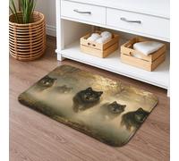 Wolf Pack Tapis de bain à séchage rapide, motif animaux de la forêt, absorbant, antidérapant, lavable, en mousse à mémoire de forme, pour salle de bain, toilettes, toilettes, décoration 50,8 x 81,3 cm