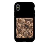 Wolf Players Huddle Mascotte Vintage Cool School College QB Coque pour iPhone X/XS
