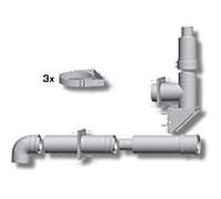 Wolf pot d'échappement match0 2651501Z01 Ø 80/125, jusqu'à 50kW, pour façade