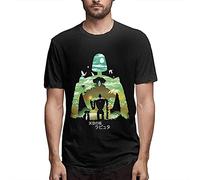 Wolf Princess Mononoke T Shirt Men's Summer Casual Printed Round Neck Short Sleeves Tshirt S Black L