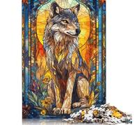Wolf Puzzle 1000 Pièces Cadeau Unique Jeu Éducatif Challenge Toy À De Qualité Supérieure Peinture Art pour Adultes Et Enfants À Partir De 12 Ans 1000pcs (75x50cm)