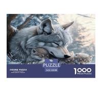 Wolf Puzzle 1000 Pièces Cadeau Unique Jeu ÉduChatif Challenge Toy À De Qualité Supérieure Peinture Art pour Adultes Et Enfants À Partir De 12 Ans 52x38cm/1000pcs