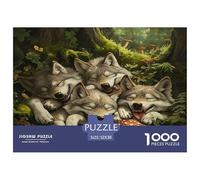Wolf Puzzle 1000 Pièces Educa Jouet en Bois Jeu D'Intelligence Décoration Intérieure Jeu ÉduChatif Challenge Toy Adultes & Enfants des 14 Ans 52x38cm/1000pcs