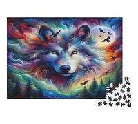 Wolf Puzzle À Assembler 1000 Pièces Papier Recyclé Wild Nature Puzzles À Assembler Jeu Éducatif Challenge Fun Jeu De Famille pour Adultees and Age 10 70x50cm/1000pcs